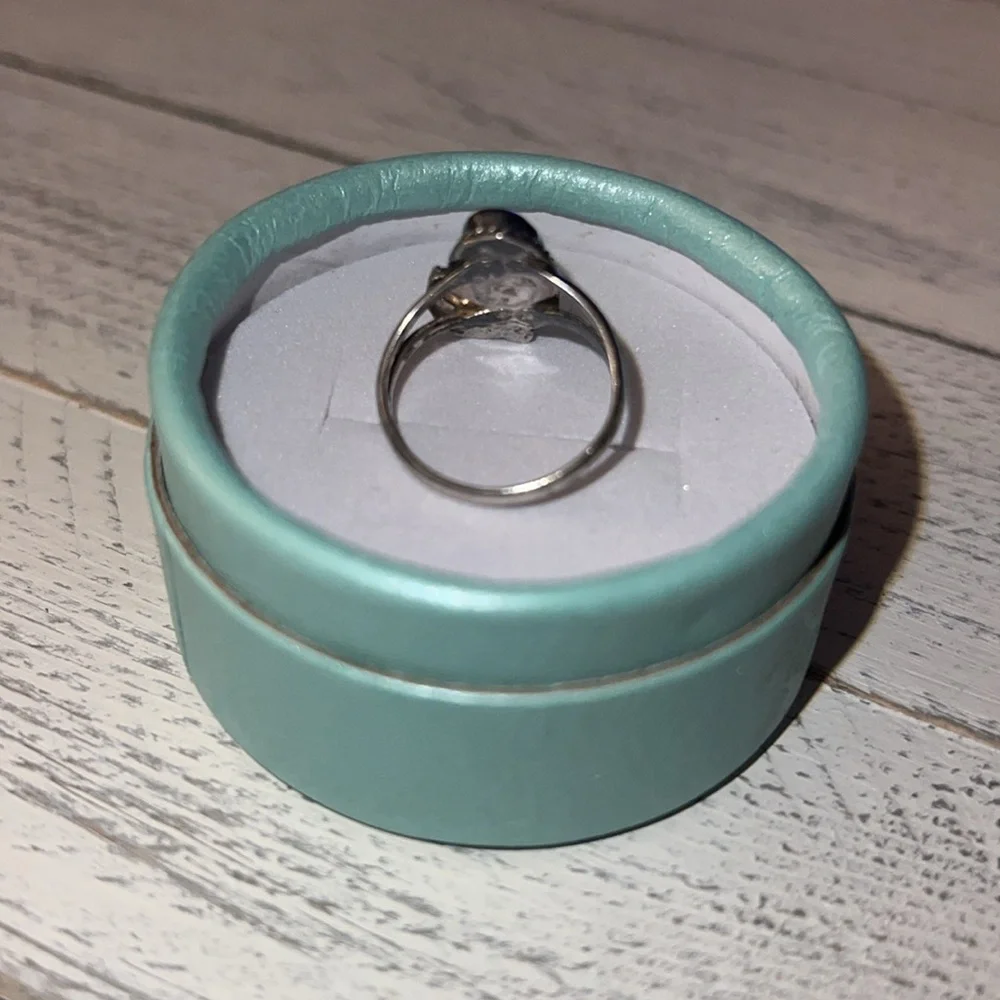 Native Mother of Pearl ring unmarked T17 2.7 grams Size 6 - Picture 6 of 7